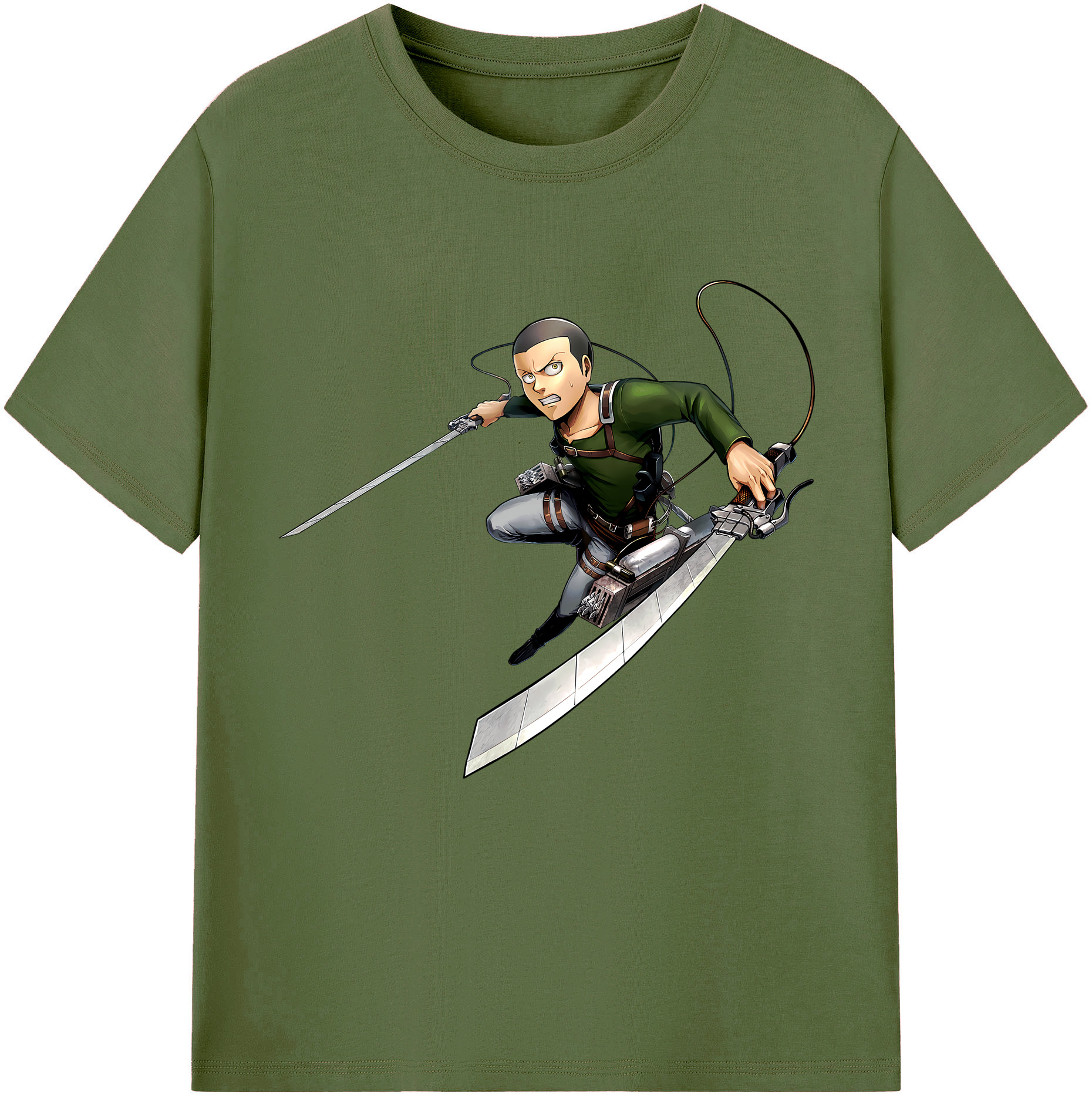 （画像用） 進撃の巨人 コニー·スプリンガー Attack on Titan Connie Springer 綿100％半袖Tシャツ（フロントプリント）